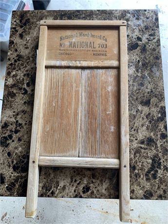 Vintage National Washboard Company National No 703 Wood Washboard