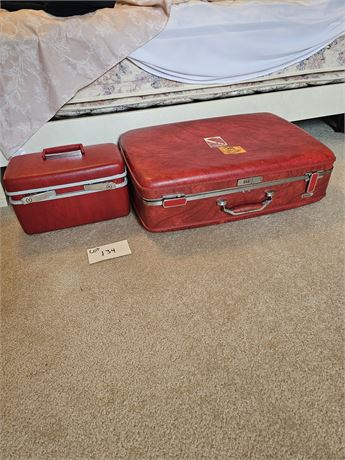 Vintage Red Samsonite & Escort Luggage