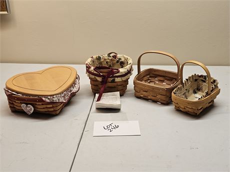 Longaberger Ambrosia Booking Basket/'99 Thyme Basket/'96 Basket