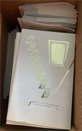 Unused Vintage 1950s High School Graduation Record Book Lot - 4 Boxes Total