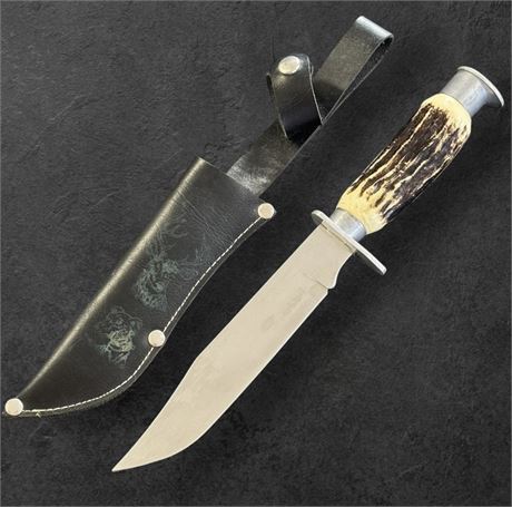 Vintage Toledo Inox Fixed Blade Knife with Sheath