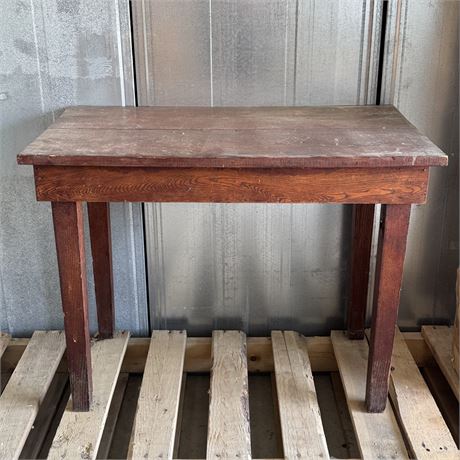 Antique Mission Solid Wood Table - 31.75 x 18.5 x 24"T