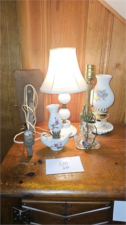 Mixed Night Stand Lamp Lot & More