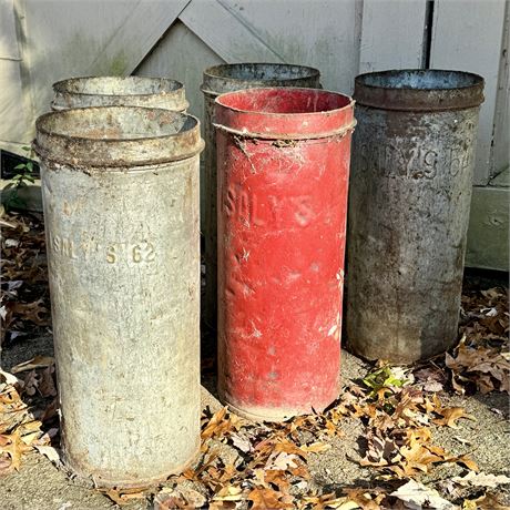 Vintage Dairy Ice Cream Metal Canister Containers Lot