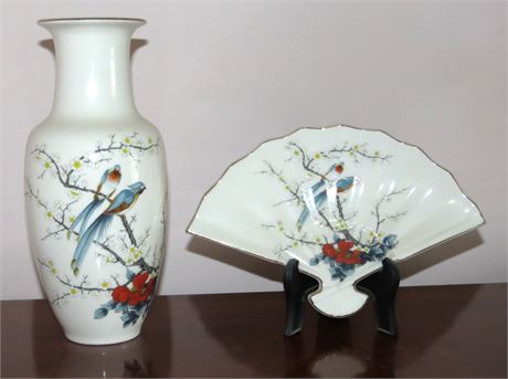 Jay China Fan & Vase