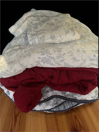 King Size Reversible Floral Quilts & King Size Reversible Mainstays Comforter