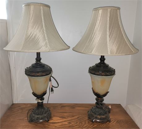 Pair of Ornate Lamps