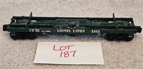 Lionel O Gauge Helium Tank Dump Car 3362 Year 1962