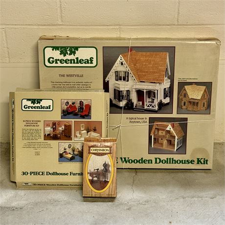 New Greenleaf Victorian Dollhouse Kit and Furniture Kit