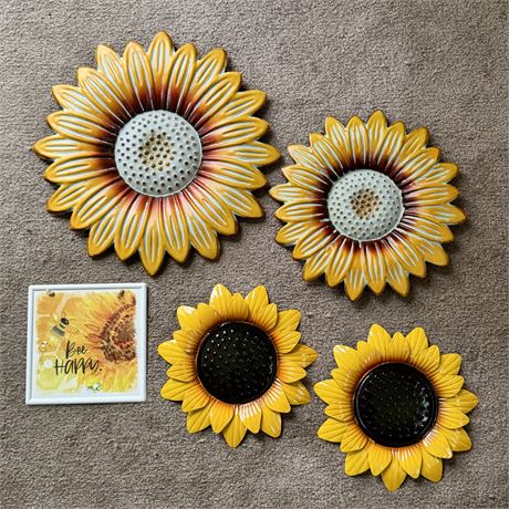 New Outdoor/Indoor Metal Sunflowers Hanging Decor