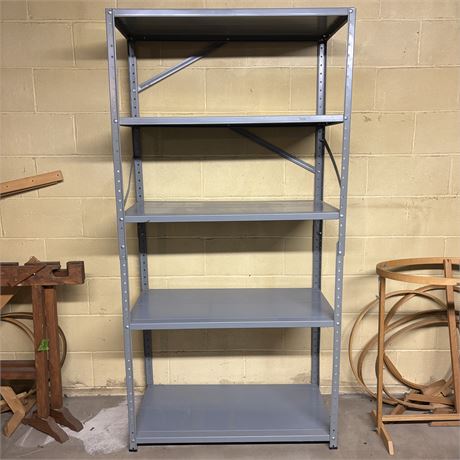 Gray Metal Shelving Unit - 36 x 17.75 x 71"T