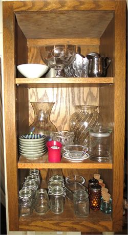 Kitchen Shelf Cleanout: Jars, Vases, Etc