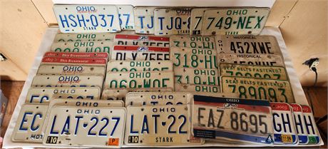 Large lot of Ohio License plates