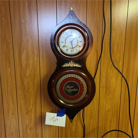 Peanut Regulator Wood Wall Clock with Key