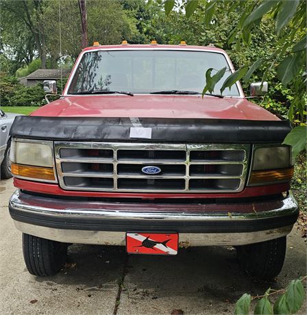 1993 Ford F 350 XLT Red Pick-up Truck-Full Bed, 7.5L V8 125k Miles