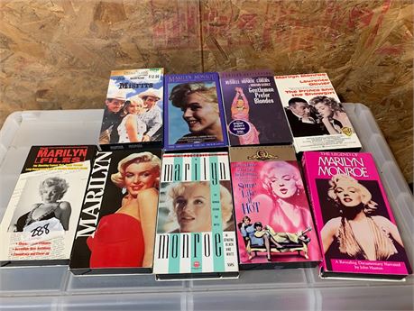 Vintage Marilyn Monroe VHS Movie Lot - Some Like It Hot -The Misfits & More