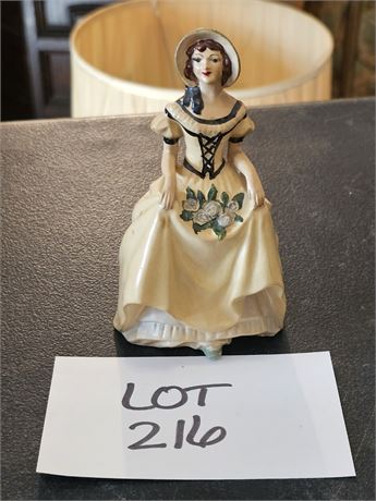 Vintage 50's Chalkware Carnival Lady Figurine