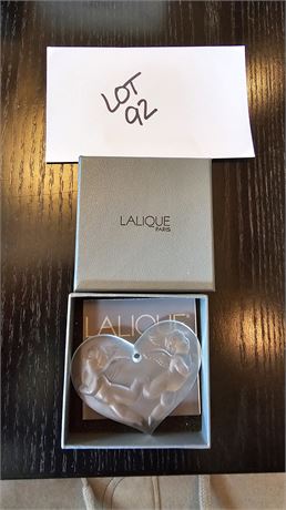 Lalique "Heart" Crystal Ornament