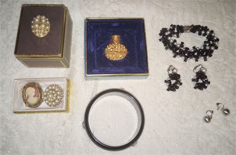 Costume Jewelry: Brooches, Clip-on Earrings, etc