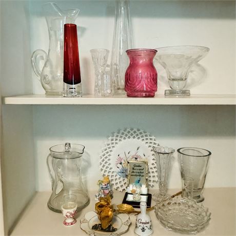 Crystal, Art Glass, Pottery & Knick Knacks