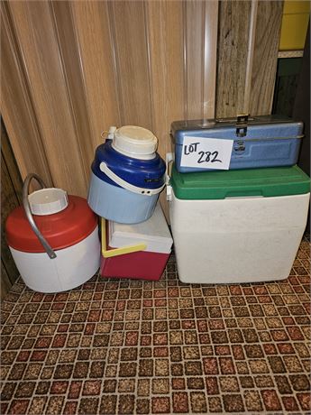 Mixed Cooler & Thermos Lot