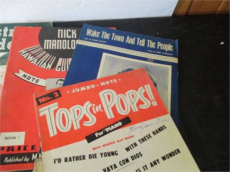 1940's Approx 200 Pieces Piano Violin Guitar Sheet Music