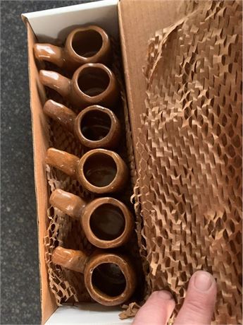 Napco Small Glazed Ceramic Pipe/Incense Holder Boxed Lot of 6