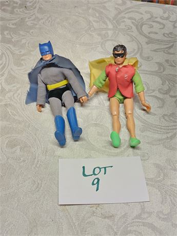 Vintage 1970's Mego Batman & Robin Action Figures