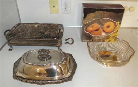 Silverplate Servers, Wire Basket