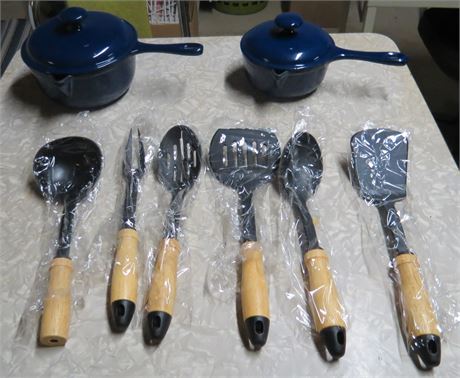 Country Cottage Heavy Pots, Utensils
