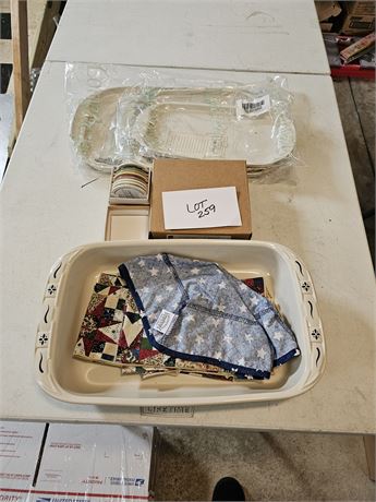 Longaberger Baking Dish, Mini Star Dish, Coasters & More