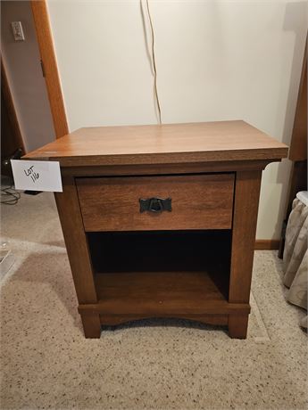 Wood Night Stand with Easy Pull Drawer