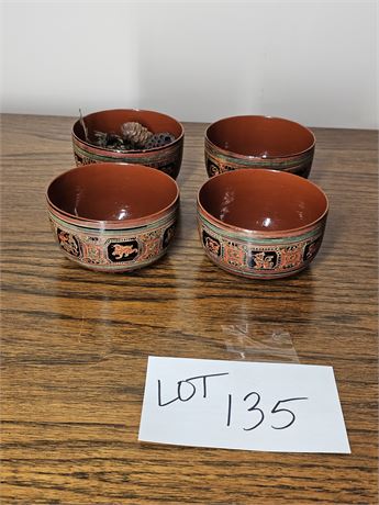 Thai Lacquer Rice Bowls