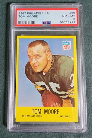 PSA-8 Tom Moore Football Card