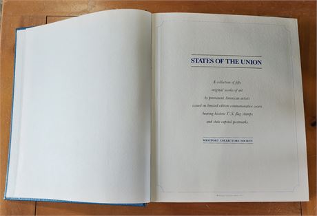 State Of The Union Book with State Stamps