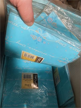 Gibson Blue Mother's Day Gift Wrap Lot