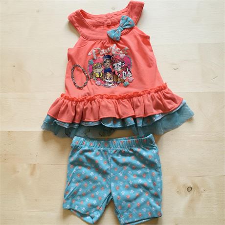 Nickelodeon Paw Patrol 2-PC Tank Top & Shorts Set (Size 12 Months)