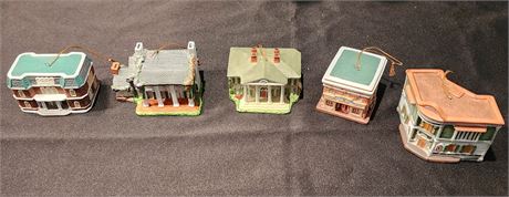 Gone With the Wind Ceramic Mini House Ornaments w/ Light Holes