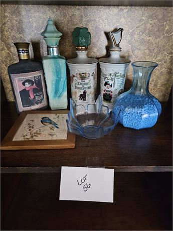 Mixed Decanter & Decor:Rip Van Winkle & Dogs Of Ireland Decanters, Glass, & More