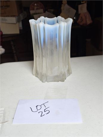 Fenton White Opalescent Vase