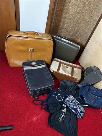 Vintage Misc Lot Of Luggage