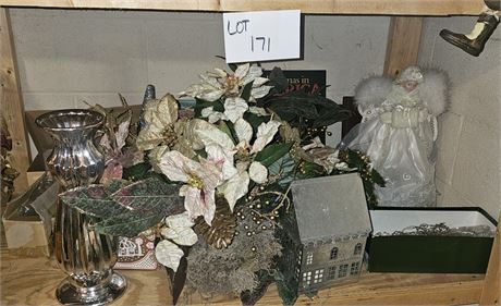 Christmas Shelf Cleanout- Wonderful Mixture Of Mixed Christmas Decor- Lot Includ
