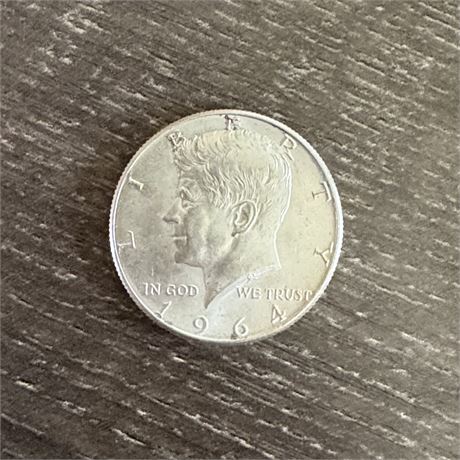 1964 90% Silver Kennedy Half Dollar