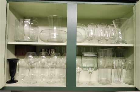 Glass Cupboard Clean-Out