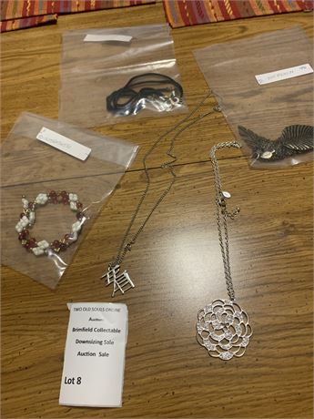 Vintage Express Silver Tone Floral, Monarch Butterfly Pendant Necklaces & More