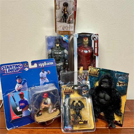 Mixed Action Figures Lot - Batman, Iron Man, King Kong & More