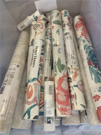 Lot of Better Homes & Garden Floral Wall Paper Rolls