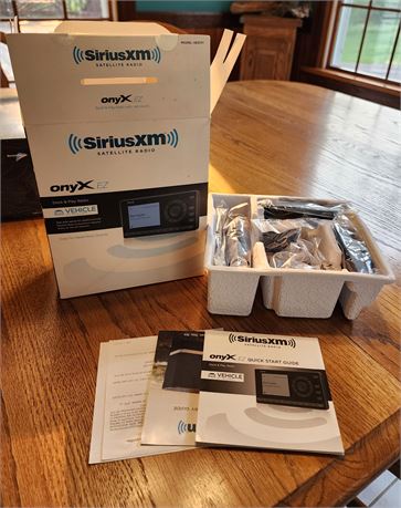 *NIB* onyX EZ Dock & Play Radio w/Vehicle Kit~Sirius XM Satellite Radio