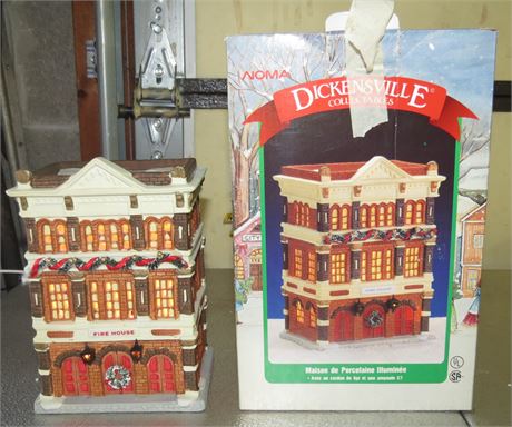 Dickensville Collectibles Fire House Lighted Building