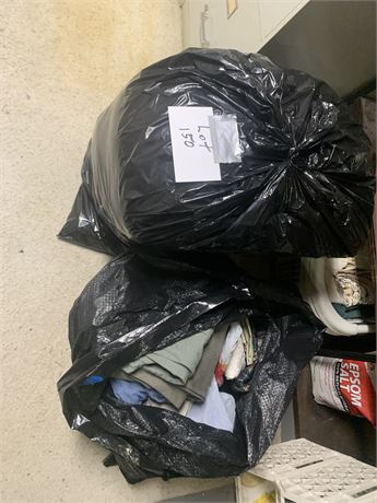 Bags of Men's Clothing, Pillow Cases & More